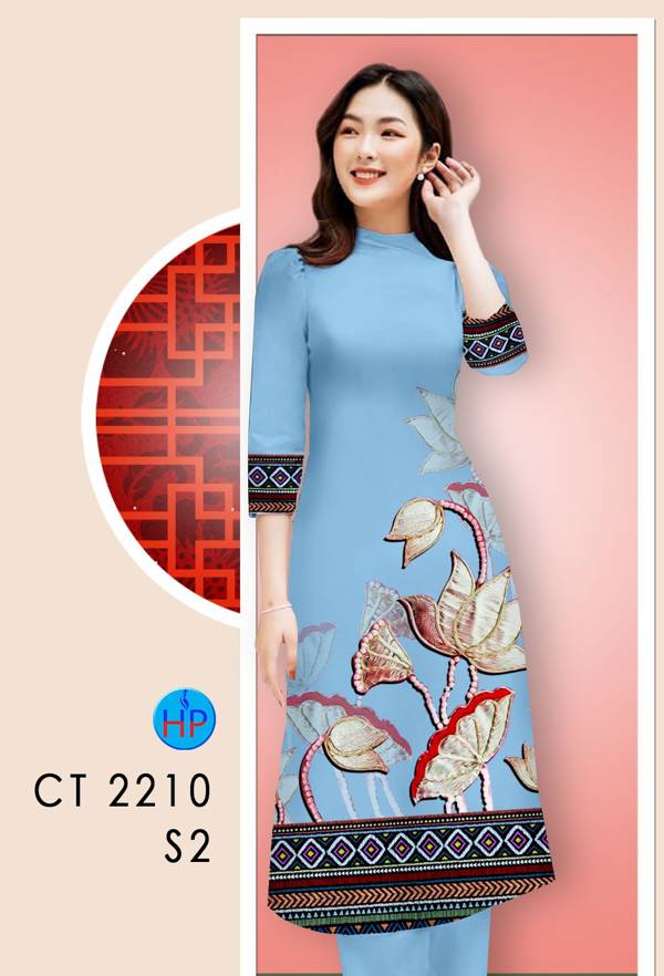 Vải Áo Dài Hoa In 3D AD CT2210 41